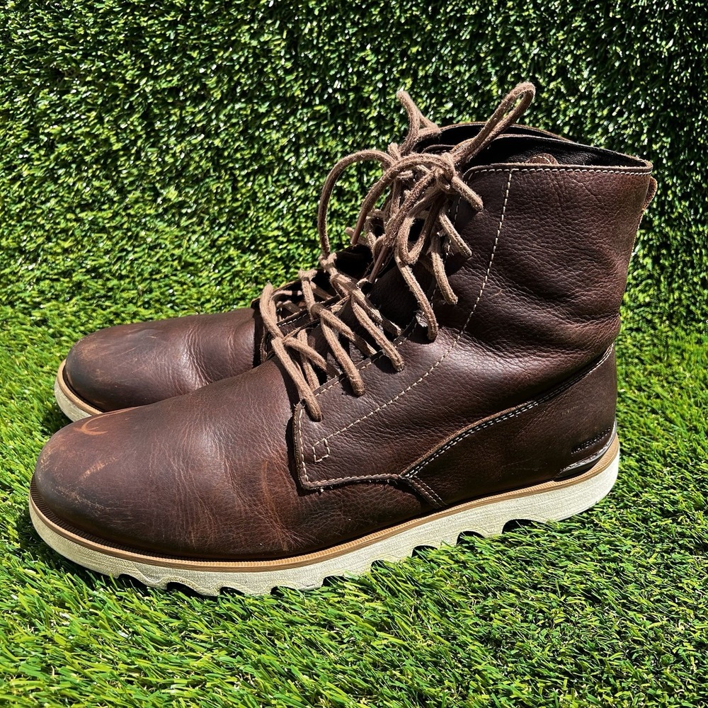 Sorel Boots Men Size 12 Kezar Tall WP Brown Laces Outdoor Waterproof